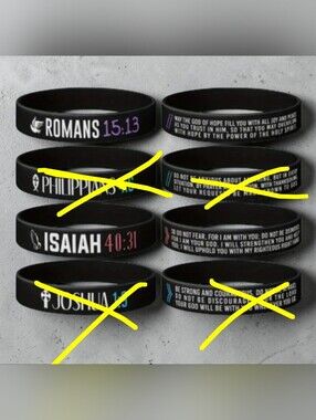 Inspirational Black Silicone Bracelet Pick 1